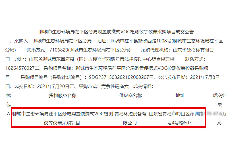 青島環(huán)控中標(biāo)聊城市生態(tài)環(huán)境局采購項(xiàng)目 青島環(huán)控中標(biāo)聊城市生態(tài)環(huán)境局采購項(xiàng)目