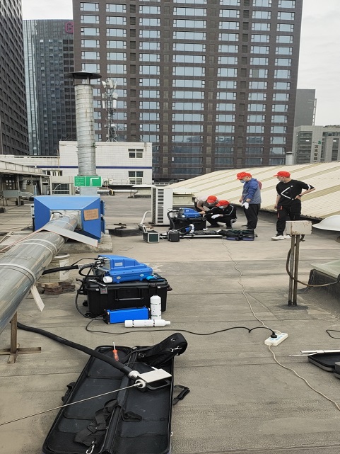 配合陜西省環(huán)境科學(xué)設(shè)計(jì)院在大金機(jī)電進(jìn)行非甲烷總烴濃度測(cè)試