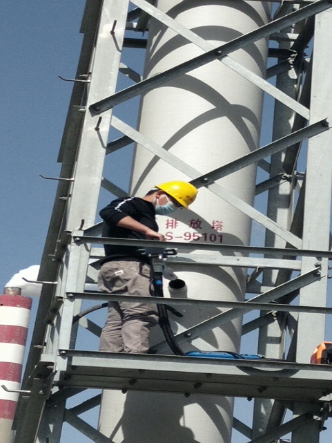 寧夏煤業(yè)集團(tuán)環(huán)境監(jiān)測(cè)站現(xiàn)場(chǎng)非甲烷總烴排放濃度測(cè)試